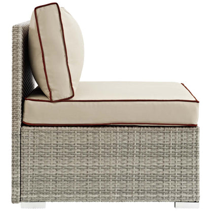 Repose Outdoor Patio Armless Chair - Light Gray Beige