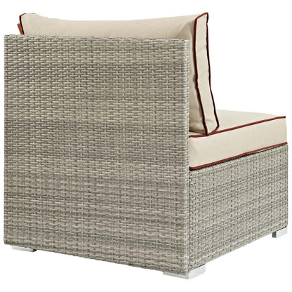 Repose Outdoor Patio Armless Chair - Light Gray Beige
