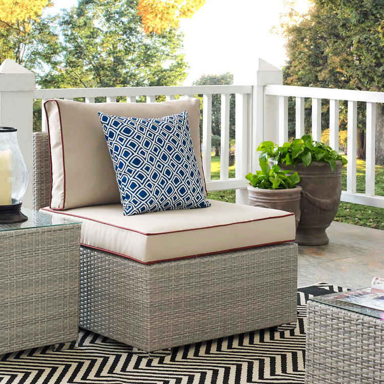 Repose Outdoor Patio Armless Chair - Light Gray Beige