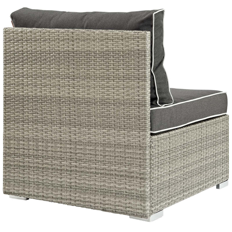 Repose Outdoor Patio Armless Chair - Light Gray Charcoal