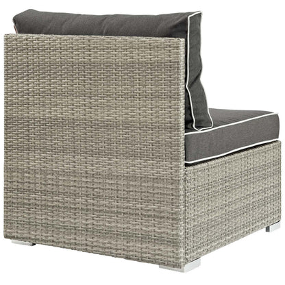 Repose Outdoor Patio Armless Chair - Light Gray Charcoal
