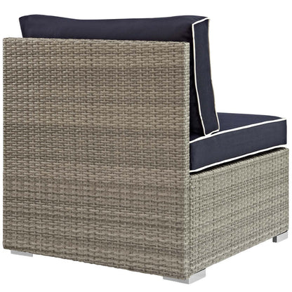Repose Outdoor Patio Armless Chair - Light Gray Navy