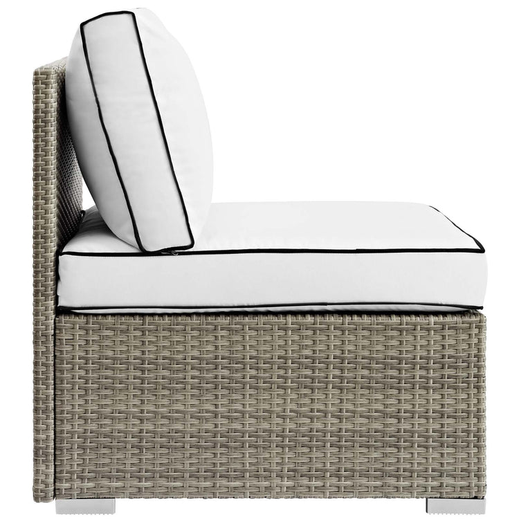 Repose Outdoor Patio Armless Chair - Light Gray White