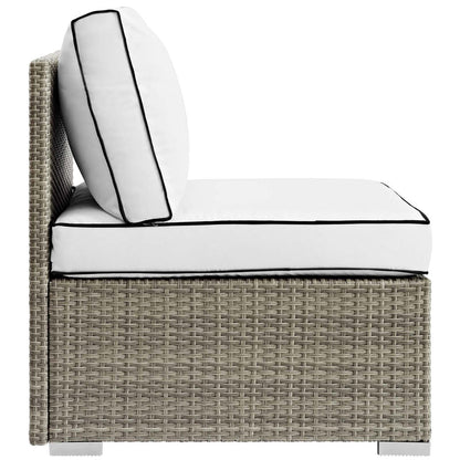 Repose Outdoor Patio Armless Chair - Light Gray White