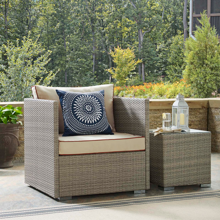 Repose Outdoor Patio Armchair - Light Gray Beige