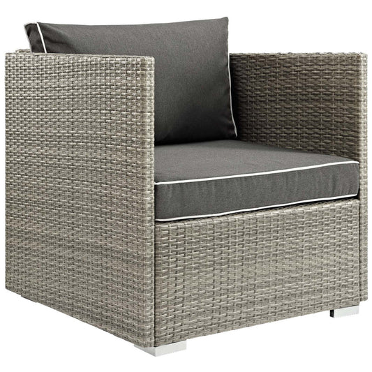 Repose Outdoor Patio Armchair - Light Gray Charcoal