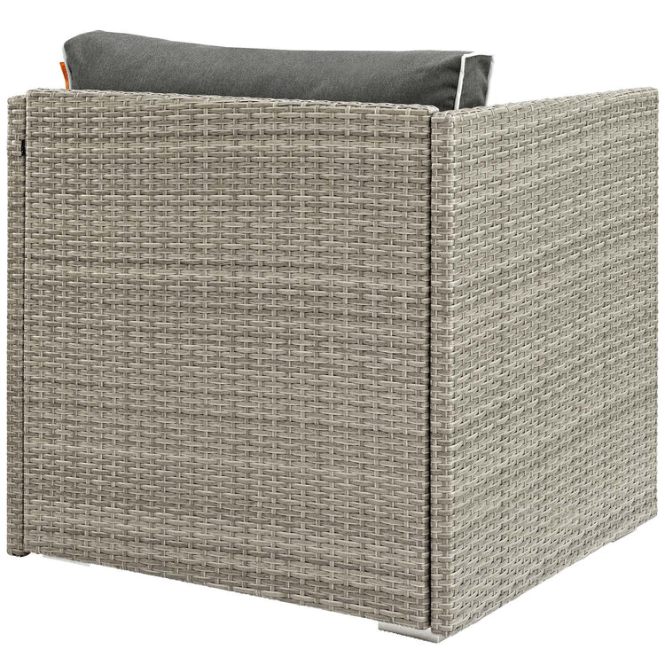 Repose Outdoor Patio Armchair - Light Gray Charcoal