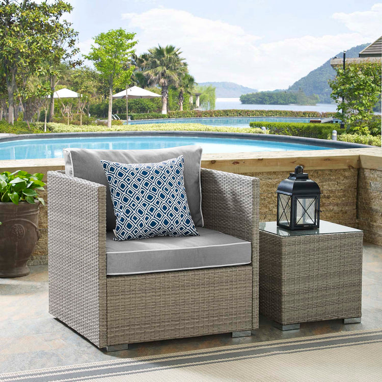 Repose Outdoor Patio Armchair - Light Gray Gray