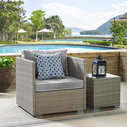 Repose Outdoor Patio Armchair - Light Gray Gray