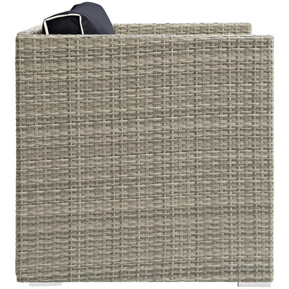 Repose Outdoor Patio Armchair - Light Gray Navy