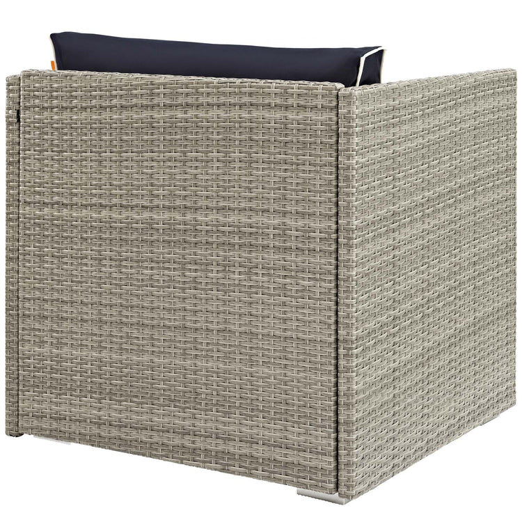 Repose Outdoor Patio Armchair - Light Gray Navy
