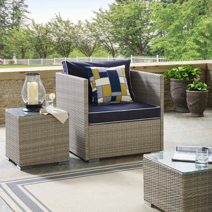 Repose Outdoor Patio Armchair - Light Gray Navy