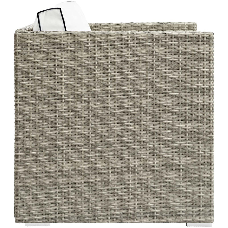 Repose Outdoor Patio Armchair - Light Gray White