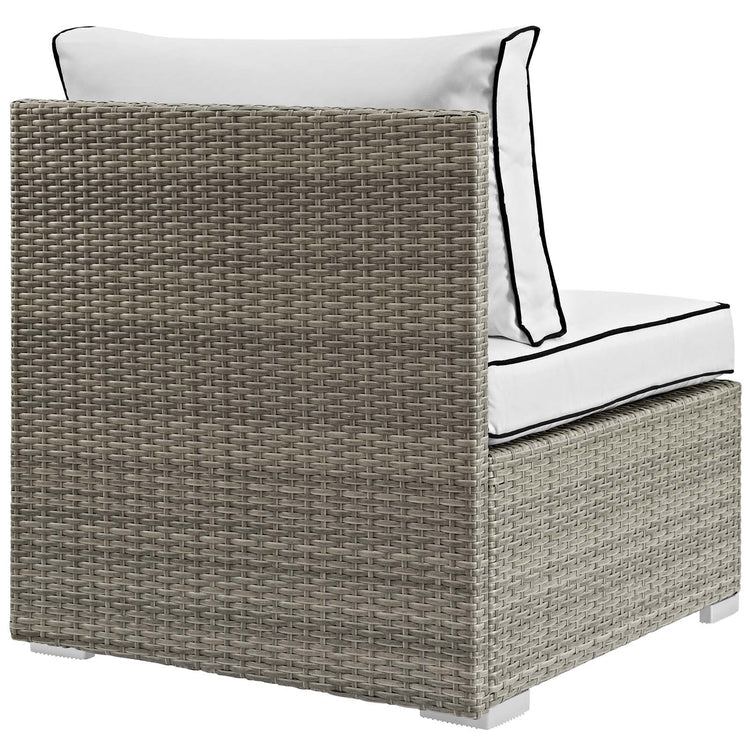 Repose Outdoor Patio Armchair - Light Gray White