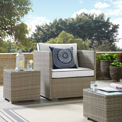 Repose Outdoor Patio Armchair - Light Gray White
