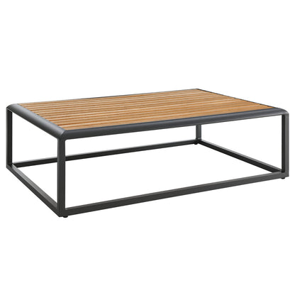 Stance Outdoor Patio Aluminum Coffee Table - Gray Natural