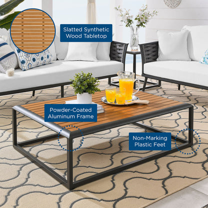 Stance Outdoor Patio Aluminum Coffee Table - Gray Natural