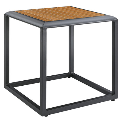 Stance Outdoor Patio Aluminum Side Table - Gray Natural