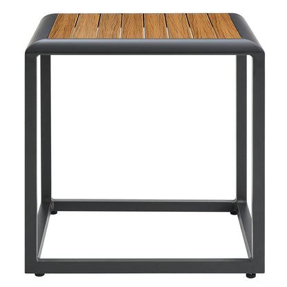 Stance Outdoor Patio Aluminum Side Table - Gray Natural