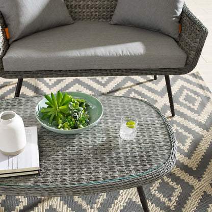 Endeavor Outdoor Patio Wicker Rattan Coffee Table - Default Title
