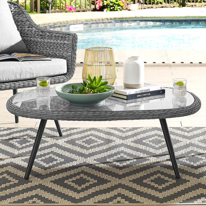 Endeavor Outdoor Patio Wicker Rattan Coffee Table - Default Title