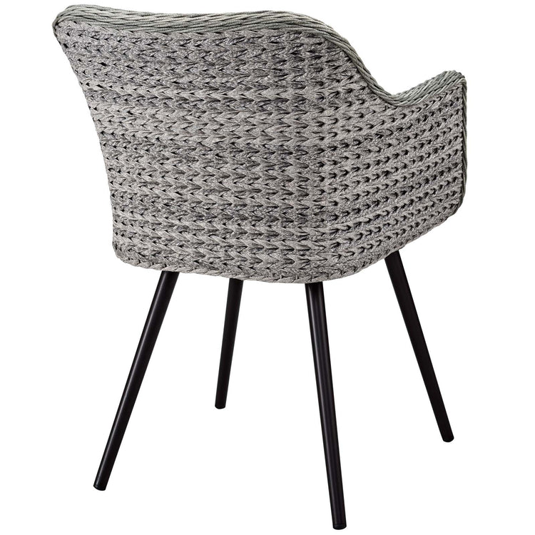 Endeavor Outdoor Patio Wicker Rattan Dining Armchair - Default Title
