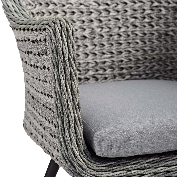 Endeavor Outdoor Patio Wicker Rattan Dining Armchair - Default Title