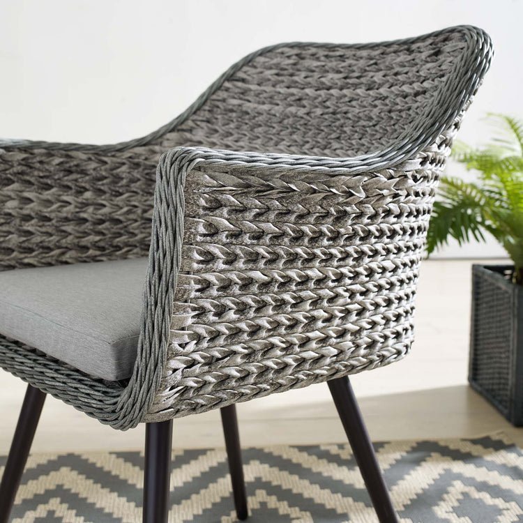 Endeavor Outdoor Patio Wicker Rattan Dining Armchair - Default Title