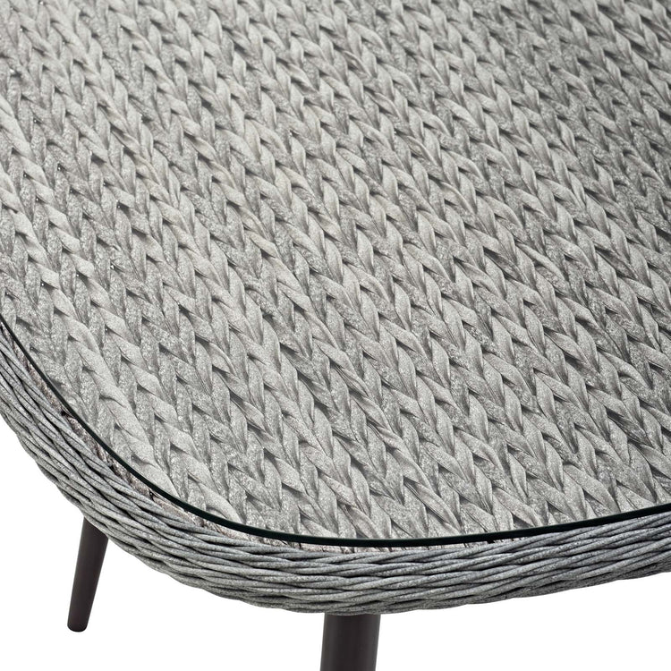 Endeavor 36" Outdoor Patio Wicker Rattan Dining Table - Default Title