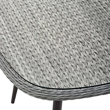 Endeavor 36" Outdoor Patio Wicker Rattan Dining Table - Default Title