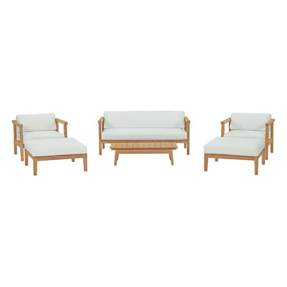 Bayport 6 Piece Outdoor Patio Teak Set - Default Title