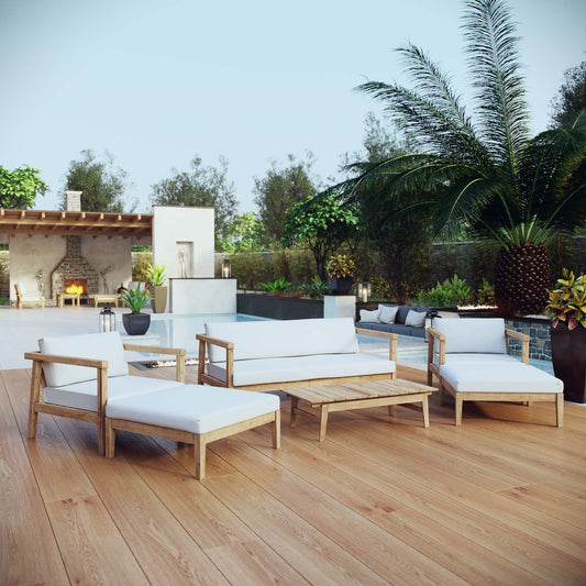 Bayport 6 Piece Outdoor Patio Teak Set