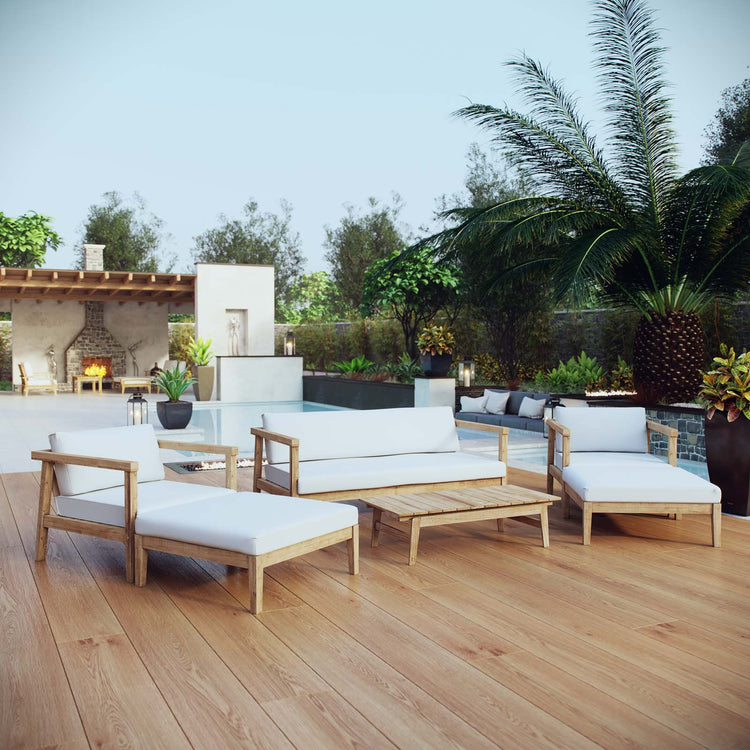 Bayport 6 Piece Outdoor Patio Teak Set - Default Title