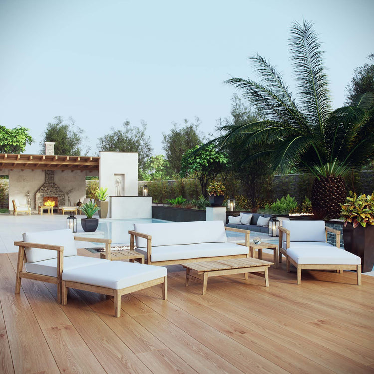 Bayport 8 Piece Outdoor Patio Teak Set - Default Title