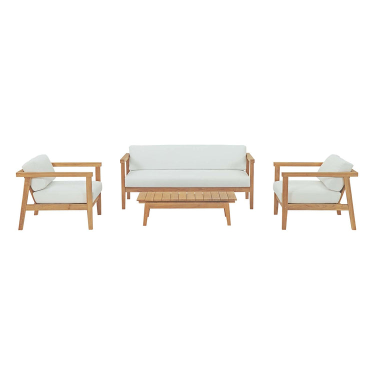 Bayport 4 Piece Outdoor Patio Teak Set - Default Title