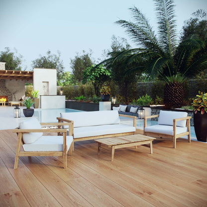 Bayport 4 Piece Outdoor Patio Teak Set - Default Title