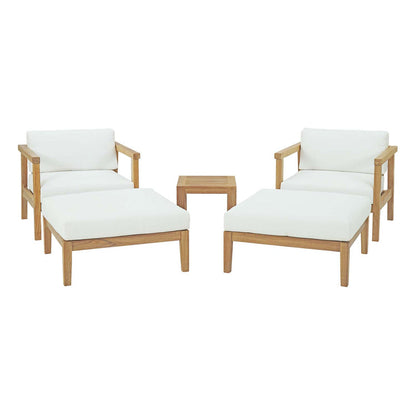 Bayport 5 Piece Outdoor Patio Teak Set - Default Title
