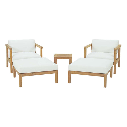 Bayport 5 Piece Outdoor Patio Teak Set - Default Title