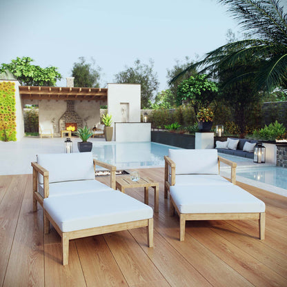 Bayport 5 Piece Outdoor Patio Teak Set - Default Title