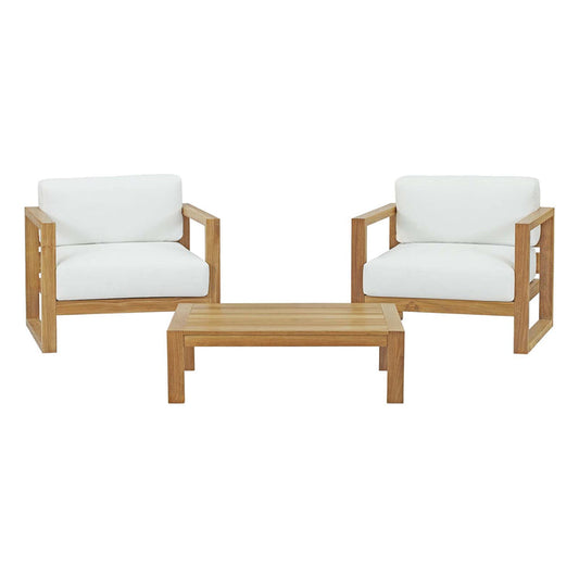 Upland 3 Piece Outdoor Patio Teak Set - Default Title