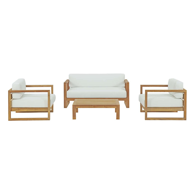 Upland 4 Piece Outdoor Patio Teak Set - Default Title