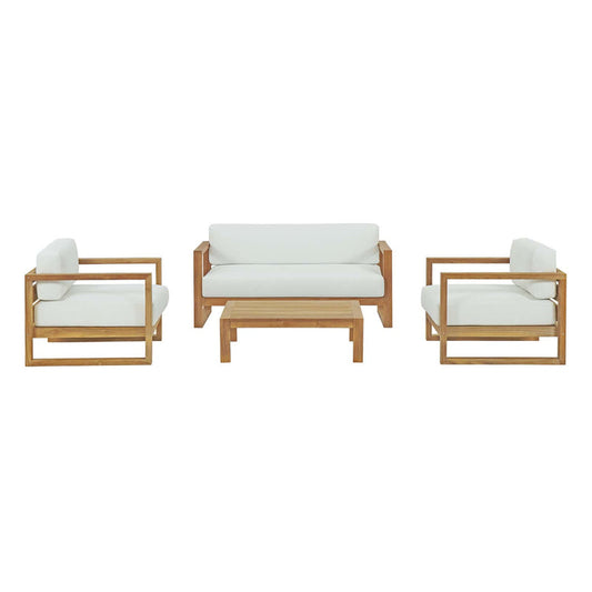 Upland 4 Piece Outdoor Patio Teak Set - Default Title