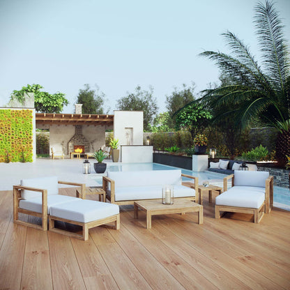 Upland 8 Piece Outdoor Patio Teak Set - Default Title