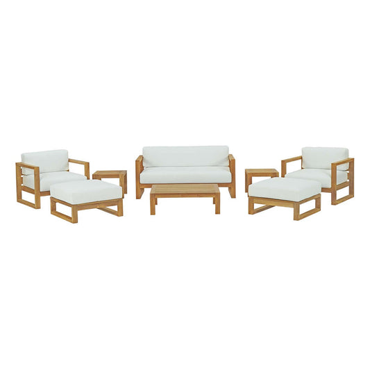 Upland 8 Piece Outdoor Patio Teak Set - Default Title