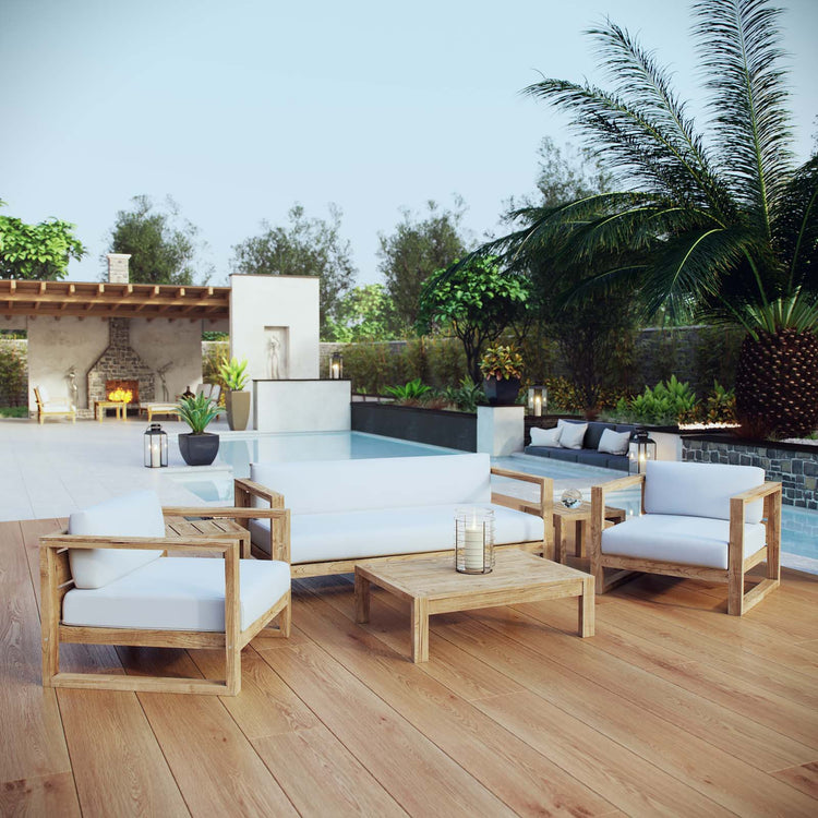 Upland 6 Piece Outdoor Patio Teak Set - Default Title
