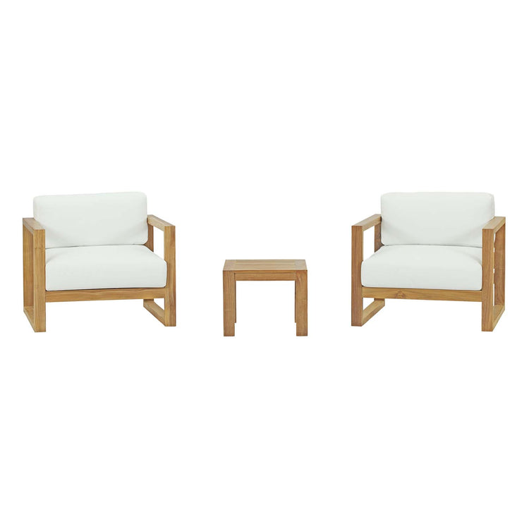 Upland 3 Piece Outdoor Patio Teak Set - Default Title