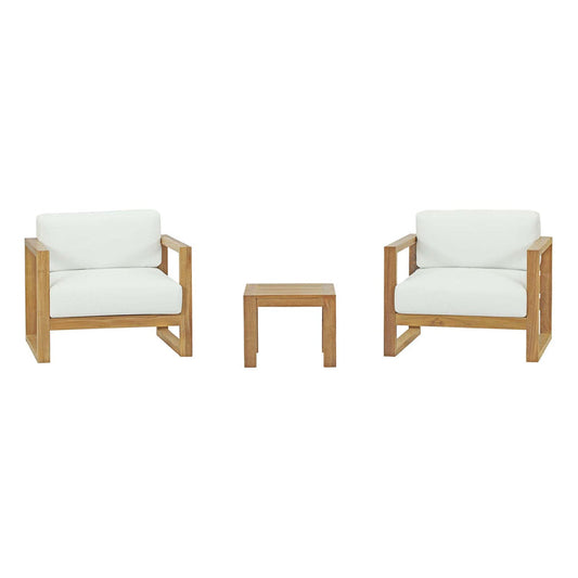 Upland 3 Piece Outdoor Patio Teak Set - Default Title