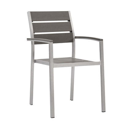 Shore Outdoor Patio Aluminum Dining Armchair - Default Title