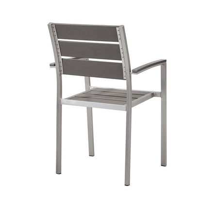 Shore Outdoor Patio Aluminum Dining Armchair - Default Title