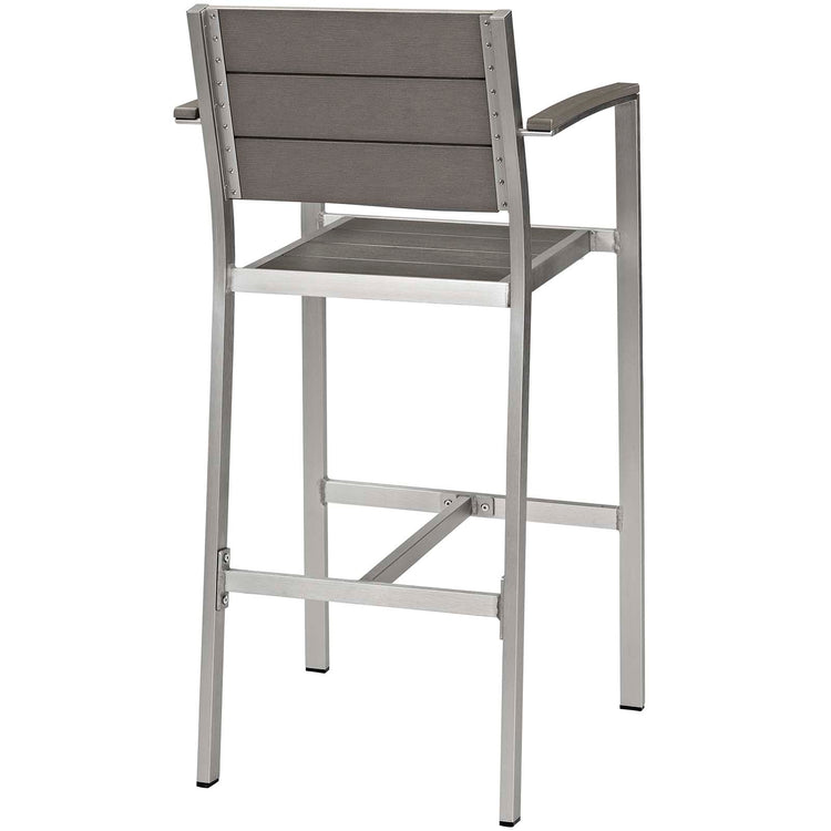 Shore Outdoor Patio Aluminum Bar Stool Set of 2 - Default Title